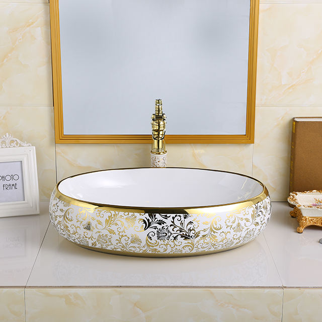 Light‑Luxury Bathroom Ceramic Sink