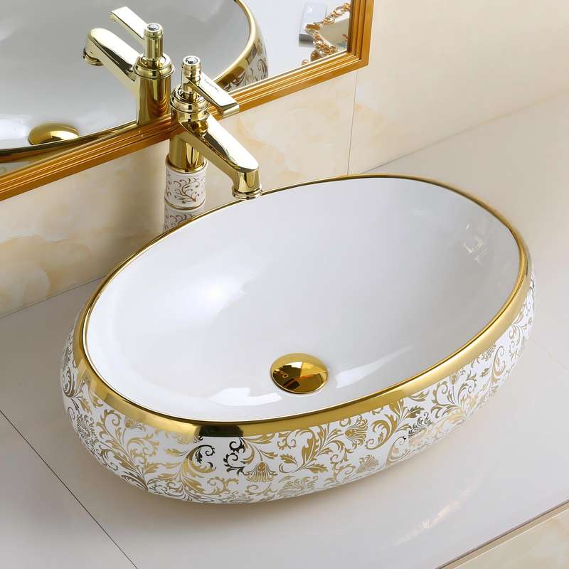 Light‑Luxury Bathroom Ceramic Sink