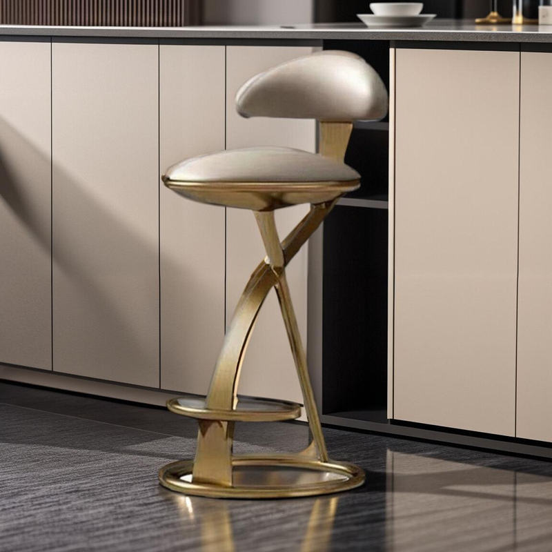Stainless Steel Bar Stool with Backrest