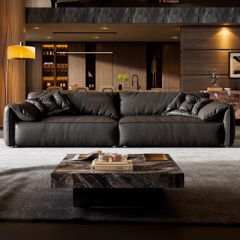 Elephant Ear Top-grain Genuine Leather Sofa